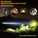 Axya High Lumen LED+COB Headlamp: Waterproof, 6 Lighting Modes, Red Light