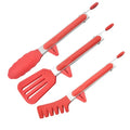 Axyaa Silicone Kitchen Tongs Set - Non-Slip Cooking Tools for Barbecue, Salad, and More