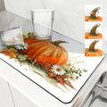 Axyaa Small Daisy Absorbent Draining Mat - Quick Dry Kitchen/Bathroom Drain Pad
