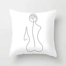 Axyaa Abstract Art Couple Portrait Pillow Cover 45X45CM