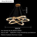 Axyaa Highend Crystal Chandelier LED Luxury Pendant Lamp for Home Decor