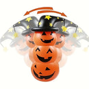 Axyaa Inflatable Smiling Face Pumpkin with Water-Filled Base - Halloween Decor