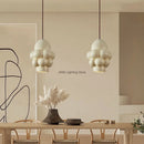 Axyaa French Creamy Wind Chandelier: Elegant LED Pendant Light for Home Decor