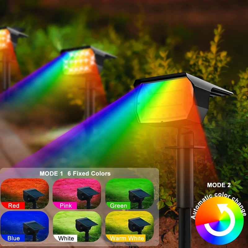 Axyaa Solar Spotlights Waterproof Outdoor Landscape Wall Lights