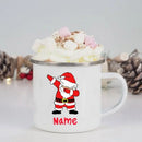 Axyaa Personalised Enamel Christmas Mugs | Custom Name Xmas Gift Cup