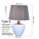 Axyaa Nordic Ceramic Table Lamp Modern Art LED Desk Light