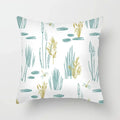Axyaa Sea Turtle & Bird Pillowcase - Single Print Sofa Case for Children's Bedroom