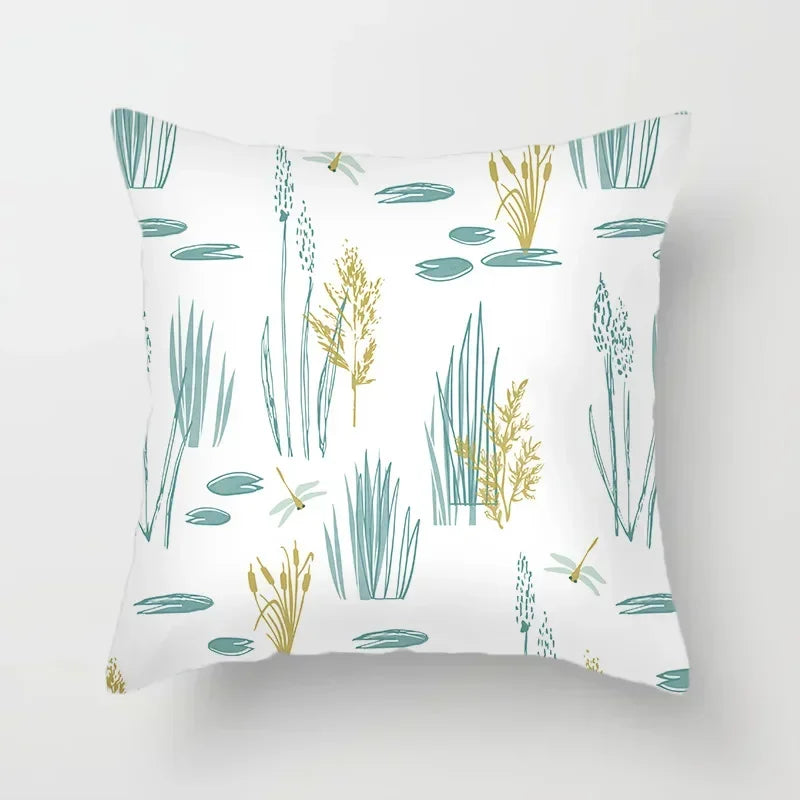 Axyaa Sea Turtle & Bird Pillowcase - Single Print Sofa Case for Children's Bedroom