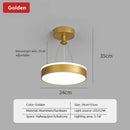 Axyaa LED Circle Ceiling Light Black Gold Lustres Home Decor Fixture