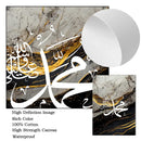 Ayatul Kursi Quran Quote Canvas Print Gold Black Marble Abstract Wall Art Axyaa