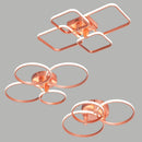 Axyaa Rose Gold LED Chandelier for Modern Home Decoration