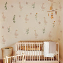 Axyaa Geese Flora Wall Stickers Set - Nursery Duck Decal Gift for Kids Room