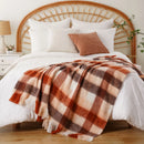 Axyaa Tartan Plaid Mohair Throw Blanket for Cozy Home Decor