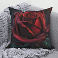 Axyaa Rose Flower Print Square Cushion Cover Pillowcase