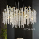 Axyaa Luxe Nano Electroplating Crystal Tassel Chandelier LED Lamp