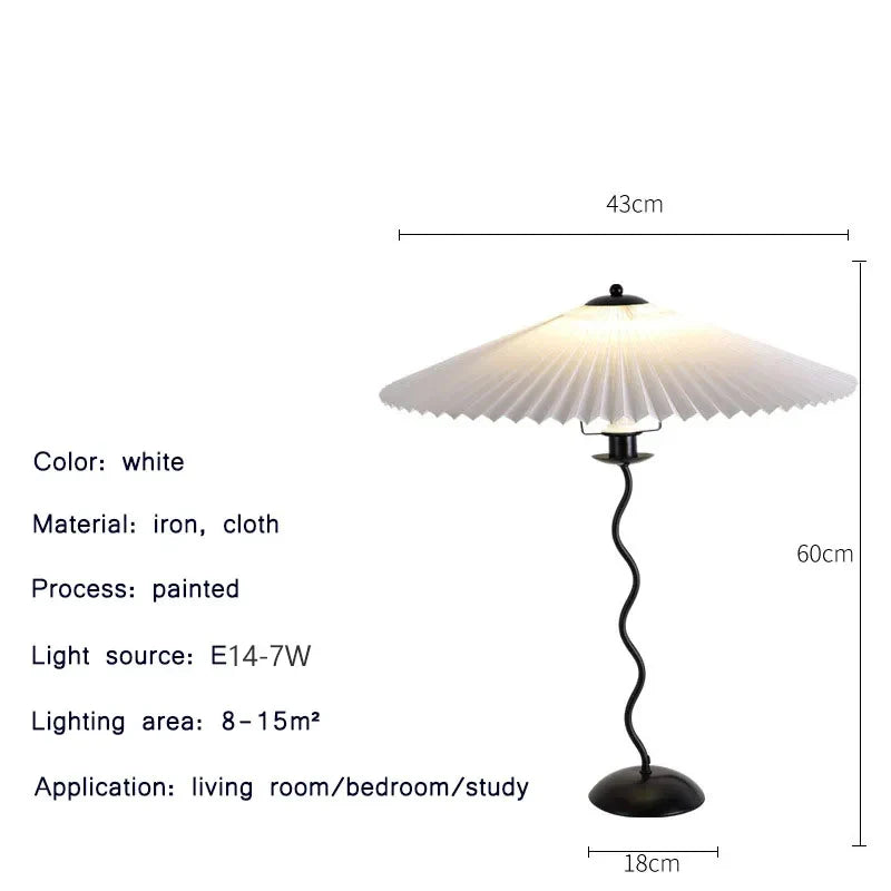 Nordic Modern Pleated Skirt Floor Lamp by Axyaa