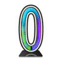Axyaa Starry Sky Neon Number Sign Double-Sided Light for Party Decor