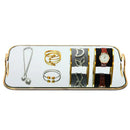 Axya Golden Handle Metal Mirror Storage Tray for Jewelry, Cosmetics, Home & Kitchen