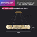 Axyaa Crystal Ring Chandelier Lighting System for Home Décor & Dining Area