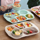 Axyaa Plastic Student Dinner Plate with Multiple Compartments and Anti-fall Design