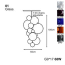 Axyaa Orange Glass Grape Ball Chandeliers: Elegant Villa Hotel Decor