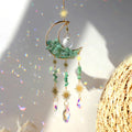 Axyaa Crystal Sun Catcher Prism Ball Moon Rainbow Wind Chimes Home Garden Decoration