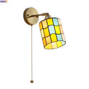 Axyaa Round Glass LED Wall Lamps with Modern Stair Light for Bedroom & Living Room
