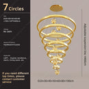 Axyaa Crystal Villa Chandelier for Living Room, Hotel Duplex, Loft Apartment Staircase