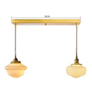 Axyaa Milky White Glass LED Pendant Chandelier - Modern Home Decor Light
