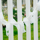 Axyaa White Organza and Pearl Garland: Elegant Wedding and Home Decor Banner