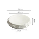 Axyaa Ceramic Rock Pattern Insulated Sushi Dessert Serving Plate - Set of 2