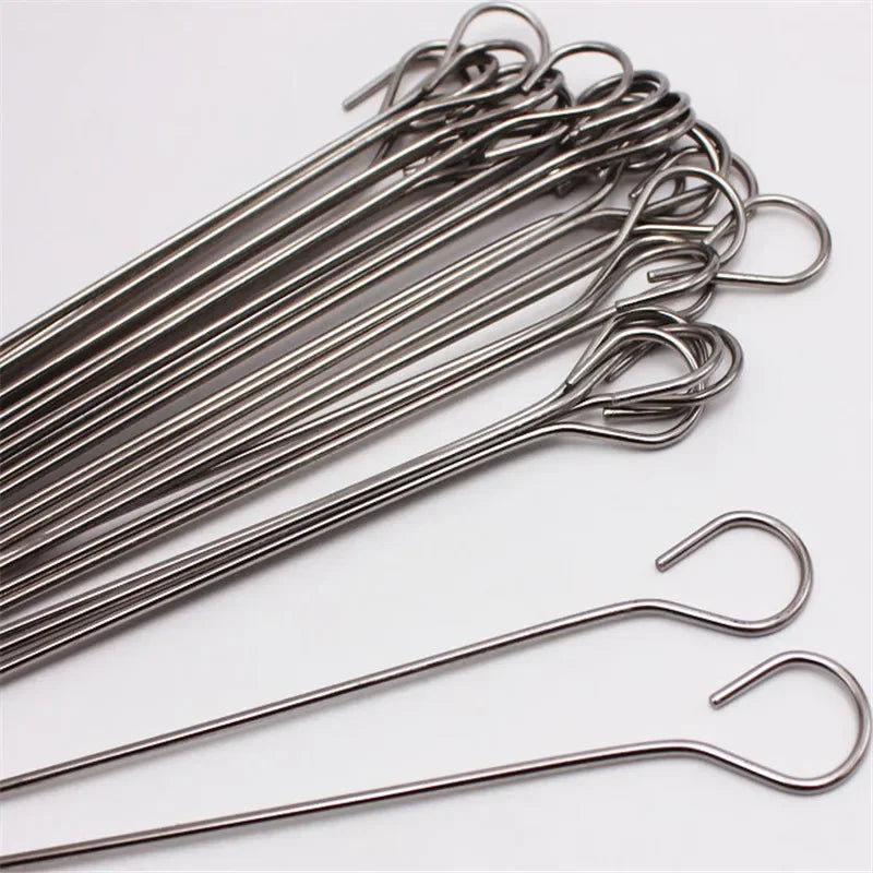 Axya Stainless Steel BBQ Skewers Set - 20 Pieces Outdoor Picnic Tools For Camping