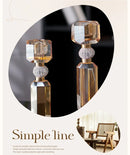 Axyaa Crystal Candlestick Nordic Light Luxury for Dining Table and Wedding Party