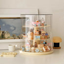 Axyaa Doll Storage Display Rack: Dustproof 360° Rotation Showcase for Action Figures