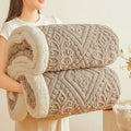 Axyaa Winter Sherpa Blanket: Double Layer Plush Fleece Quilt for Warmth & Comfort
