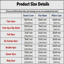 Axyaa Cotton Stripe Bedding Set Ultra Soft Duvet Cover Sheet Pillowcase Set