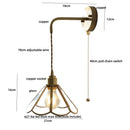 Axyaa Glass LED Wall Lights - Adjustable Wire Plug-In Vintage Tiffany Wall Lamp