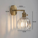 Axyaa Retro Flowers Glass Wall Lamp for Bedroom Study & Bedside, Nordic Modern Style