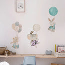 Axyaa Balloon Bear Bunny Cartoon Animals Wall Stickers for Kids Rooms.
