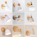 Nordic Style Wooden Wall Light for Bedroom by Axyaa - Modern E27 LED Sconce Fixture
