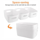 Axyaa Plastic Container Organizer Crate for Office, Kitchen Cabinet Storage