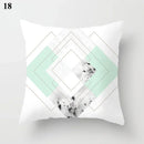 Axyaa Mint Green Blue Geometric Cushion Cover Modern Home Decor