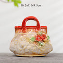 Axyaa Ceramic Embossed Flower Vase Home Decor Arrangement