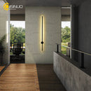Axyaa Outdoor Wall Sconces Strip IP65 Anti Rust 3000K 4500K 6000K Black Linear Lighting