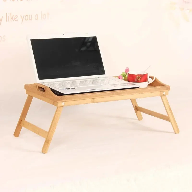 Bamboo Mini Dining Table for Breakfast & Dessert, Axyaa Living Room Bedroom Essential