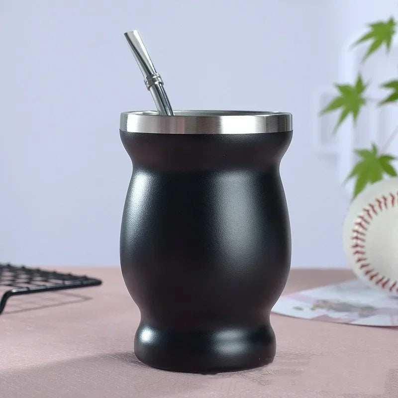 Axyaa 240ml Yerba Mate Stainless Steel Insulated Cup Set with Accessories
