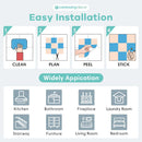 Axyaa Backsplash Tile Sticker Self Adhesive Waterproof Peel and Stick Tile Sticker