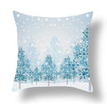 Axyaa Blue Ornament Pillowcase: Festive Home Decor Cushion Cover for Christmas & New Year