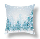 Axyaa Blue Ornament Pillowcase: Festive Home Decor Cushion Cover for Christmas & New Year