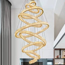 Axyaa Crystal Chandelier Stair Pendant Lamp Living Room Pendant Lights